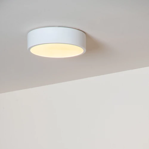Lucide UNAR - Lámpara de techo - Ø 20 cm - LED 3 StepDim - 1x12W 2700K - Blanco - ambiente 1